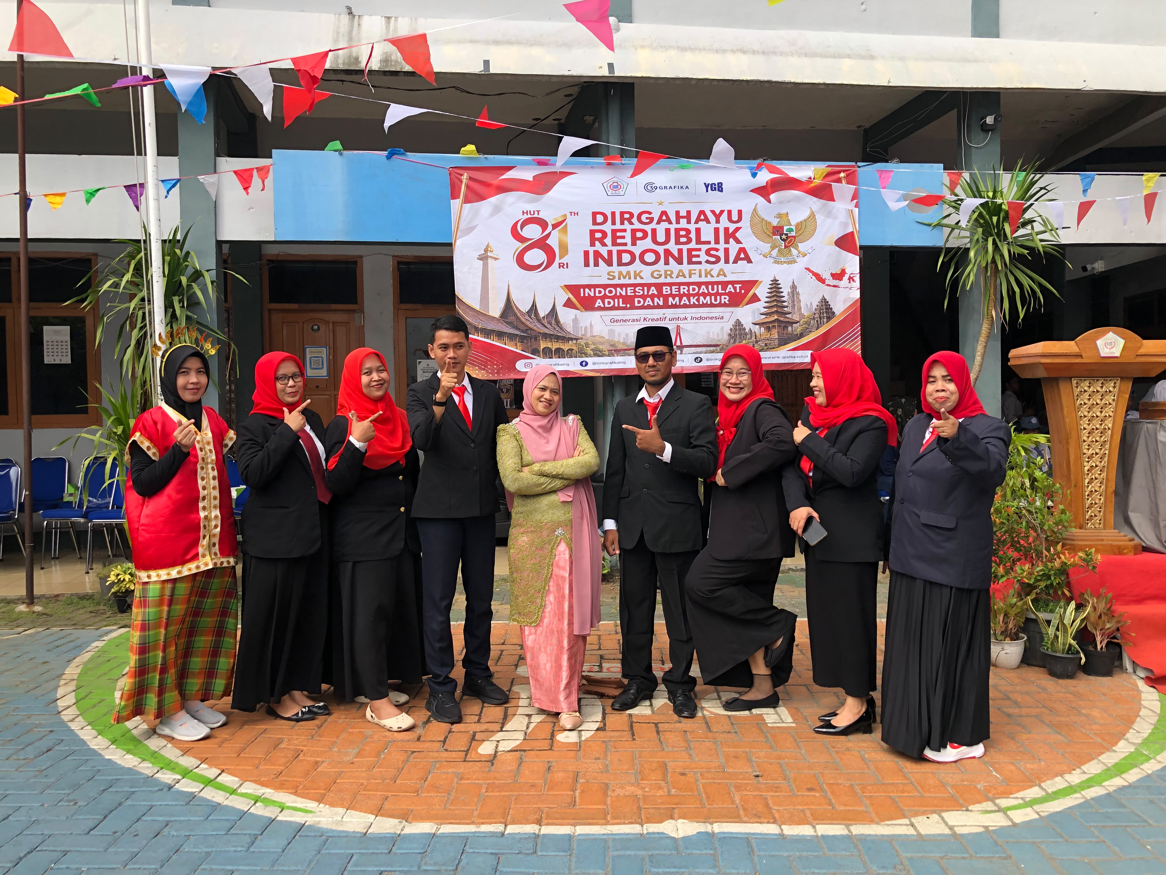 Semarak Kemerdekaan ke-81 RI di SMK Grafika Kota Tangerang: Menguatkan Nasionalisme, Menumbuhkan Semangat Kebersamaan