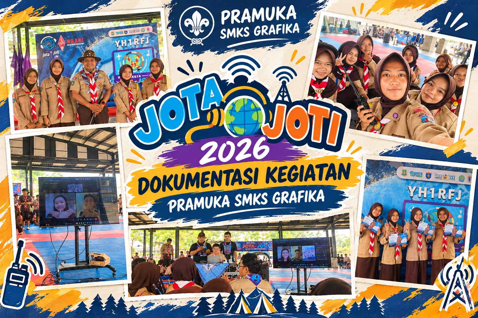 Semangat Global dan Teknologi: Perwakilan Pramuka SMK Grafika Sukses Ikuti JOTA-JOTI 2026 di Modernland Tangerang